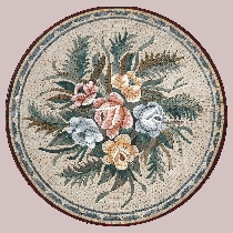 Mosaik Blumen Draufsicht
